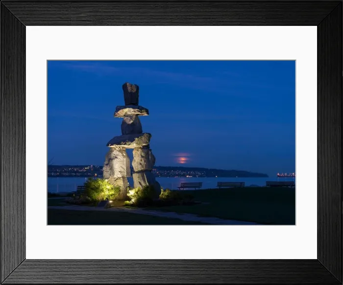 Framed Print : Inukshuk, Sunset Beach, English Bay, Vancouver, British Columbia, Canada Framed Print : Inukshuk, Sunset Beach, English Bay, Vancouver, British Columbia, Canada