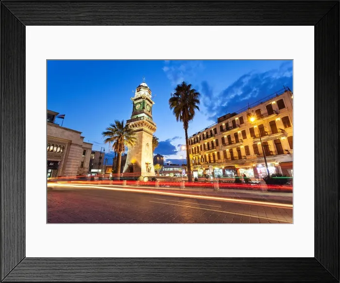 Framed Print : Syria, Aleppo, Bab al-Faraj clock tower Framed Print : Syria, Aleppo, Bab al-Faraj clock tower