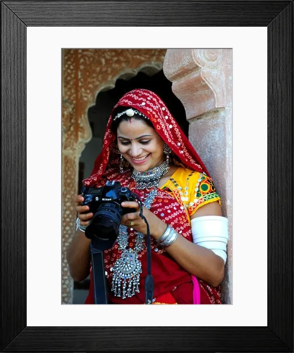 Framed Print : Rajasthani lady looking at camera ; Rajasthan ; India MR#769C Framed Print : Rajasthani lady looking at camera ; Rajasthan ; India MR#769C