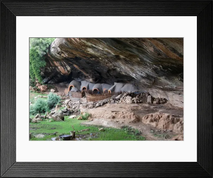Framed Print : Ha Kome cave houses Pulane Berea district Lesotho Southern Africa Framed Print : Ha Kome cave houses Pulane Berea district Lesotho Southern Africa