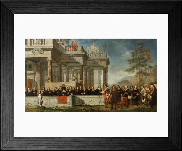 Framed Print : Karel Emmanuel Biset, Wilhelm Schubert von Ehrenberg, Philips Augustijn Immenraet The Legend of Willem Tell shown to the Antwerp Guild of St