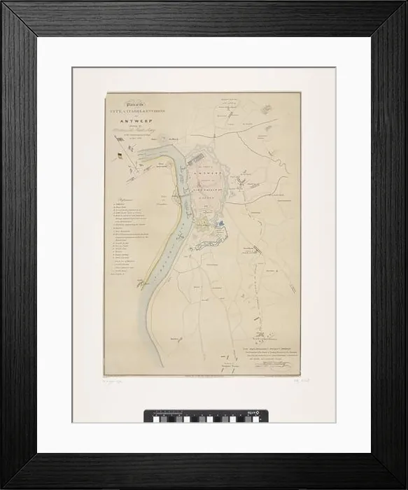Framed Print : Map of Antwerp with the Citadel and the position of the French army, 1832, Charles Burton, 1832 - 1833 print Map of Antwerp Framed Print : Map of Antwerp with the Citadel and the position of the French army, 1832, Charles Burton, 1832 - 1833 print Map of Antwerp