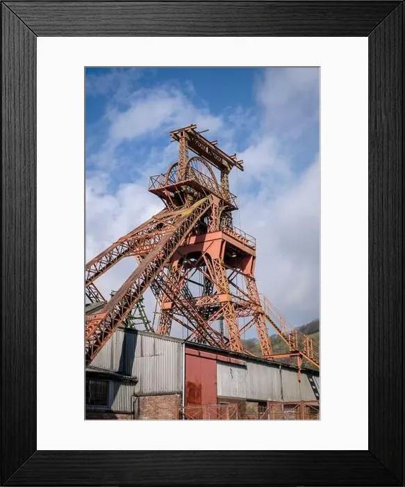 Framed Print : The old Lewis Merthyr pit head winding gear at the Rhondda Heritage Park Museum, Trehafod, South Wales Framed Print : The old Lewis Merthyr pit head winding gear at the Rhondda Heritage Park Museum, Trehafod, South Wales