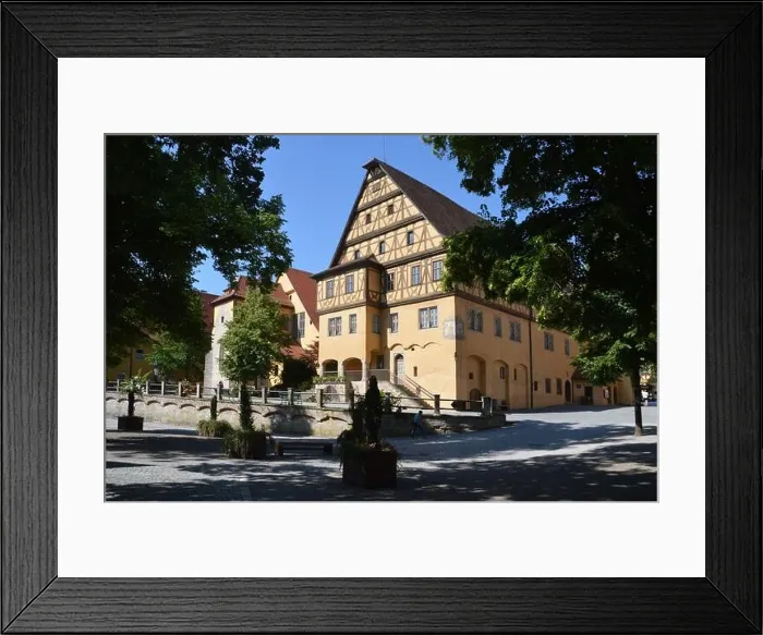 Framed Print : Germany, Bavaria, Mittelfranken, Dinkelsbühl: Spitalanlage (hospice area), dating from 1280. The large timber-frame building is the former orphage Framed Print : Germany, Bavaria, Mittelfranken, Dinkelsbühl: Spitalanlage (hospice area), dating from 1280. The large timber-frame building is the former orphage