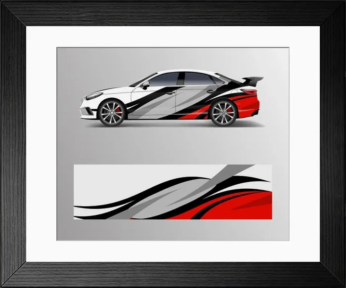 Framed Print : graphic abstract racing designs for vehicle Sticker vinyl wrap. Car decal vector Framed Print : graphic abstract racing designs for vehicle Sticker vinyl wrap. Car decal vector