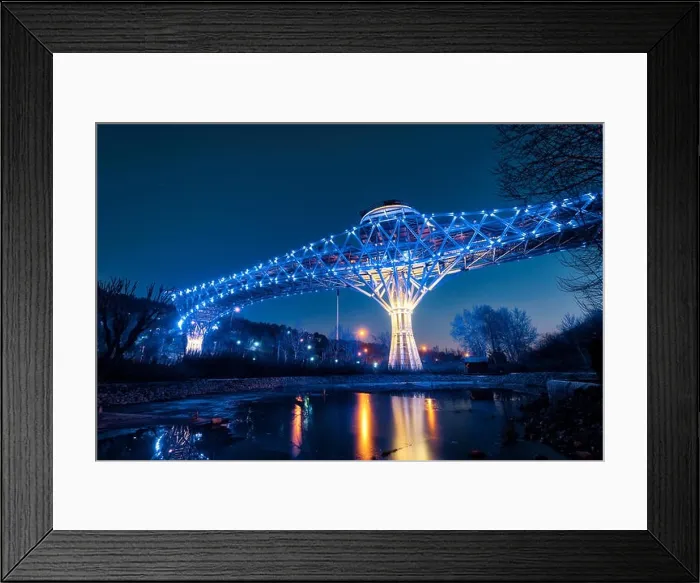 Framed Print : Tabiat Bridge in Tehran at Night, taken in January 2019 taken in hdr Framed Print : Tabiat Bridge in Tehran at Night, taken in January 2019 taken in hdr