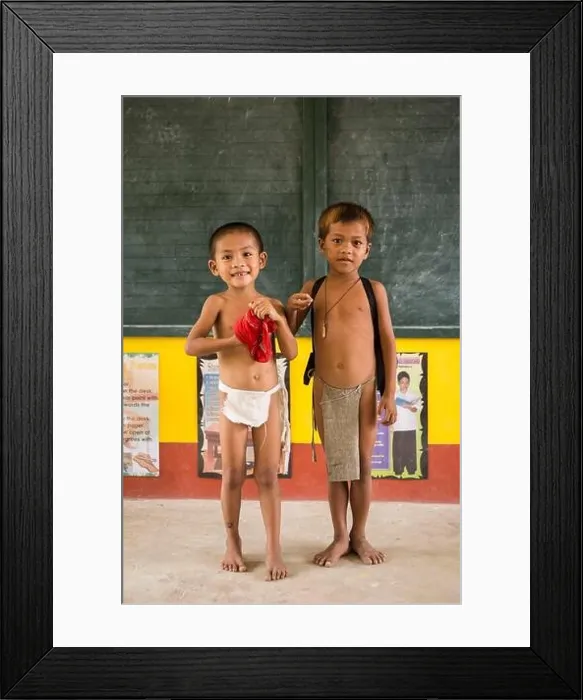 Framed Print : Philippines, Mindoro Island, Occidental Mindoro, Municipality of Sablayan, San Agustin barangay, Inawa Panaynep Elementary school Framed Print : Philippines, Mindoro Island, Occidental Mindoro, Municipality of Sablayan, San Agustin barangay, Inawa Panaynep Elementary school