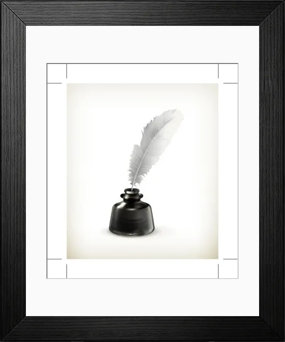 Framed Print : Nib and ink, vector Framed Print : Nib and ink, vector