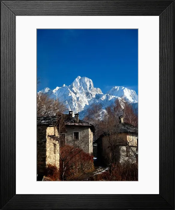 Framed Print : The top of Sasso Manduino whitened by heavy snowfall dominates the old houses of Dascio village. Sorico. High Lario. Como lake. Valchiavenna. Valtelli Framed Print : The top of Sasso Manduino whitened by heavy snowfall dominates the old houses of Dascio village. Sorico. High Lario. Como lake. Valchiavenna. Valtelli