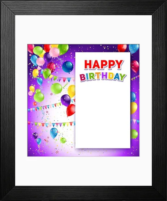 Framed Print : Purple positive holiday background. Template for design banner, ticket, leaflet, card, poster and so on. Happy birthday background and balloons Framed Print : Purple positive holiday background. Template for design banner, ticket, leaflet, card, poster and so on. Happy birthday background and balloons