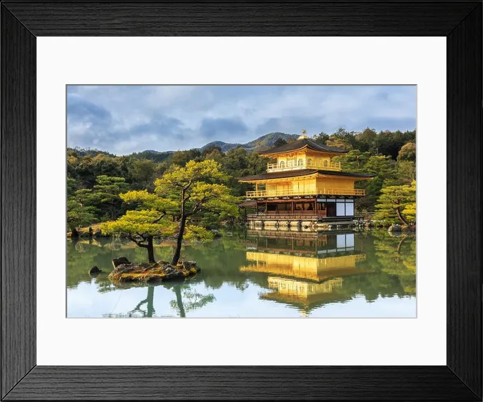 Framed Print : Golden Pavilion at Kinkakuji Temple, Kyoto Japan Framed Print : Golden Pavilion at Kinkakuji Temple, Kyoto Japan