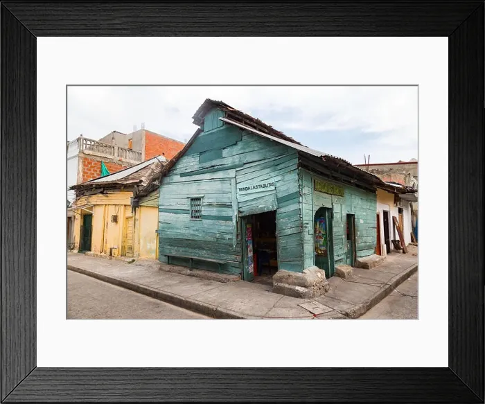 Framed Print : Traditional houses in the Getsemani neighborhood of Cartagena, Colombia Framed Print : Traditional houses in the Getsemani neighborhood of Cartagena, Colombia