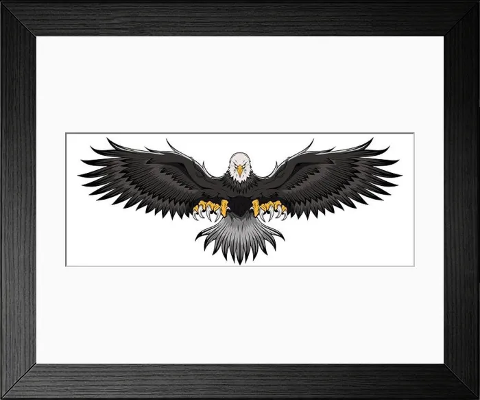 Framed Print : Eagle. Bald Eagle. National symbol of the USA. Stock Vector Image Framed Print : Eagle. Bald Eagle. National symbol of the USA. Stock Vector Image