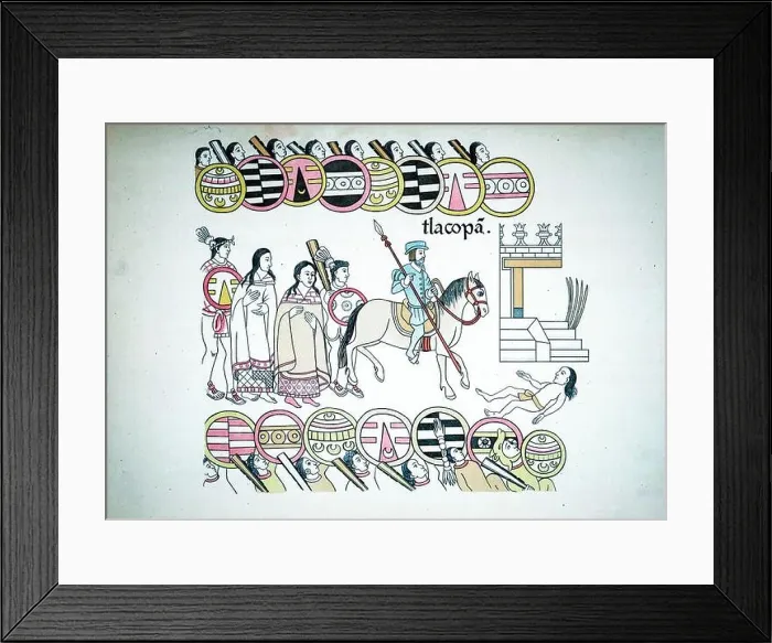 Framed Print : Battle of Tlacotla, place of twigs or grasses. Plate 57 of History of Tlaxcala by Diego Munoz Camargo, 1585. Alfredo Chavero Edition of 1892 Framed Print : Battle of Tlacotla, place of twigs or grasses. Plate 57 of History of Tlaxcala by Diego Munoz Camargo, 1585. Alfredo Chavero Edition of 1892