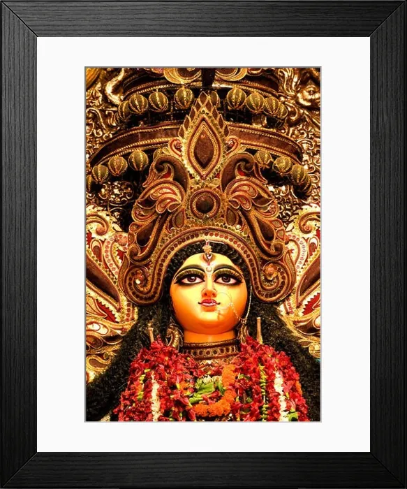 Framed Print : Goddess durga idol on durga puja festival ; Calcutta Kolkata ; West Bengal ; India 26 September 2009 Framed Print : Goddess durga idol on durga puja festival ; Calcutta Kolkata ; West Bengal ; India 26 September 2009