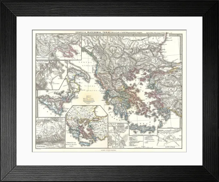 Framed Print : 1865 Spruner Map of Greece, Macedonia and Thrace before the Peloponnesian War. - Geographicus - GraeciaMacedoniaThracia-spruner-1865 Framed Print : 1865 Spruner Map of Greece, Macedonia and Thrace before the Peloponnesian War. - Geographicus - GraeciaMacedoniaThracia-spruner-1865