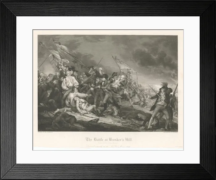 Framed Print : The Battle at Bunker's Hill (NYPL b12610207 421452) Framed Print : The Battle at Bunker's Hill (NYPL b12610207 421452)