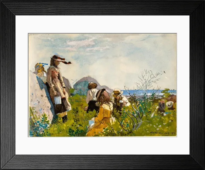 Framed Print : Winslow Homer, The Berry Pickers, painting, 1873 Framed Print : Winslow Homer, The Berry Pickers, painting, 1873