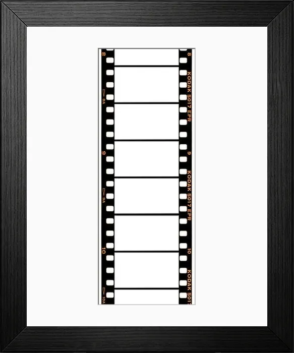 Framed Print : Movie film blank frames Framed Print : Movie film blank frames