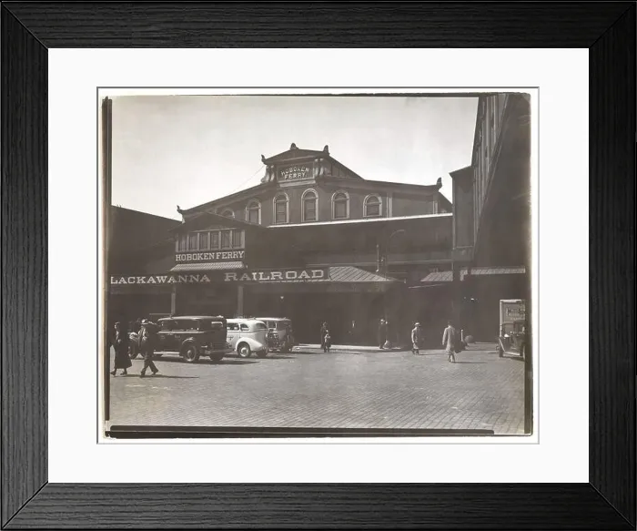 Framed Print : Hoboken Ferry, West St. Ft. of Barclay St. Berenice Abbott (American, 1898-1991). March 23, 1938. Gelatin silver photograph, Sheet: 8 x 10 in Framed Print : Hoboken Ferry, West St. Ft. of Barclay St. Berenice Abbott (American, 1898-1991). March 23, 1938. Gelatin silver photograph, Sheet: 8 x 10 in