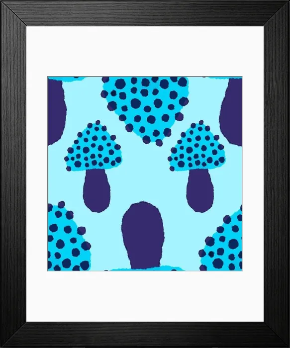 Framed Print : Cartoon autumn harvest seamless Halloween mushrooms pattern for wrapping paper and fabrics and linens and kids print and festive packaging and accesso Framed Print : Cartoon autumn harvest seamless Halloween mushrooms pattern for wrapping paper and fabrics and linens and kids print and festive packaging and accesso