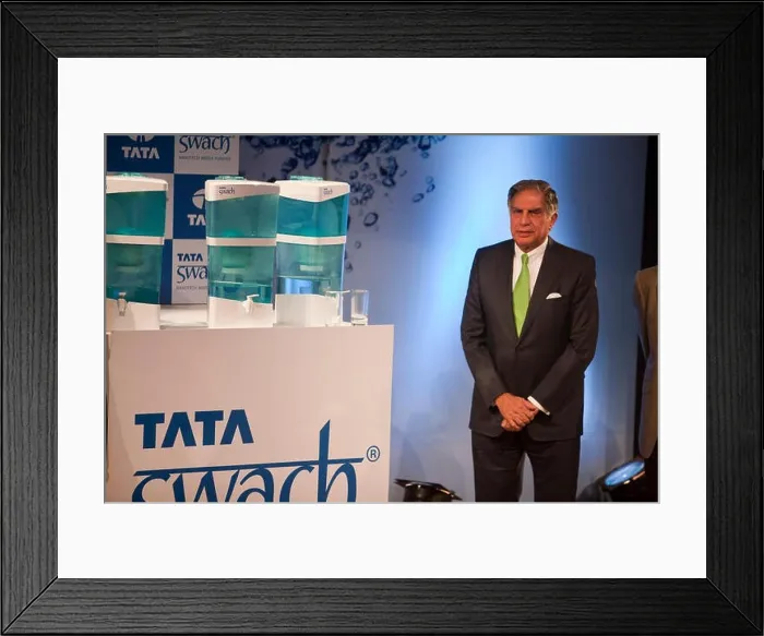 Framed Print : Ratan Tata during launch of Tata Swach water purifier, Bombay, Mumbai, Maharashtra, India, Asia Framed Print : Ratan Tata during launch of Tata Swach water purifier, Bombay, Mumbai, Maharashtra, India, Asia
