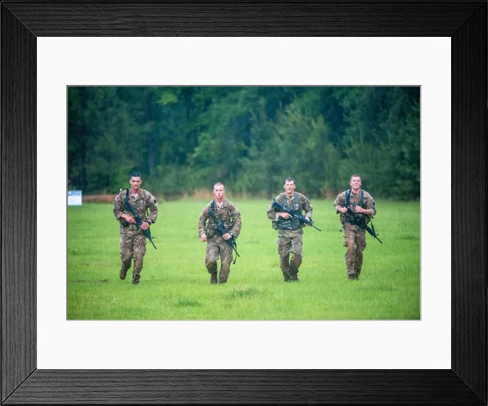 Framed Print : (FORT BENNING, Ga) – Day two of the 1st Battalion, 19th Infantry Regiment's Best Mortar Competition challenges mortar teams with land navigation Framed Print : (FORT BENNING, Ga) – Day two of the 1st Battalion, 19th Infantry Regiment's Best Mortar Competition challenges mortar teams with land navigation
