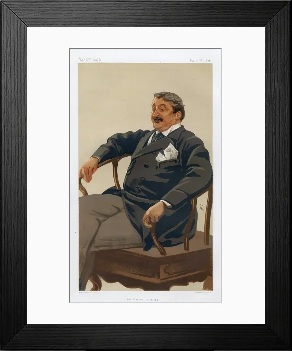 Framed Print : Vanity Fair: Military and Navy; The Queen's Landlord, Colonel James Farquharson of Invercauld, August 26, 1876, James Tissot, 1836–1902, French Framed Print : Vanity Fair: Military and Navy; The Queen's Landlord, Colonel James Farquharson of Invercauld, August 26, 1876, James Tissot, 1836–1902, French
