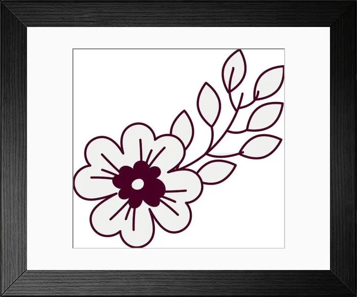 Framed Print : beautiful flower desing isolated icon Framed Print : beautiful flower desing isolated icon