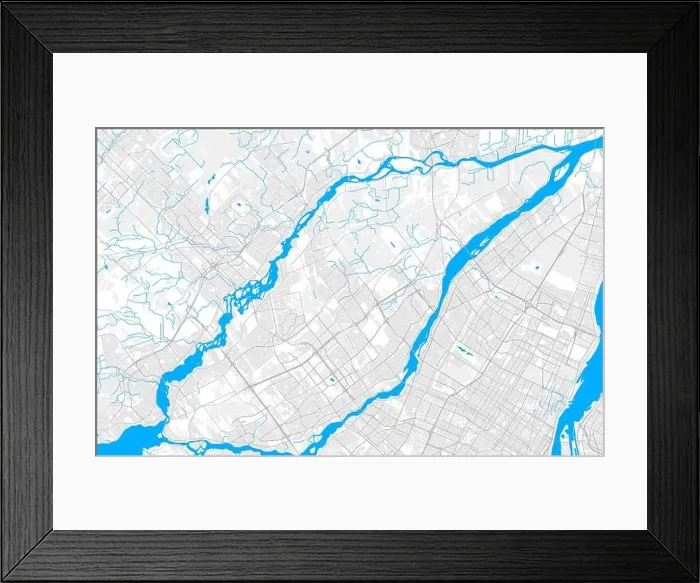 Framed Print : Rich detailed vector area map of Laval, Quebec, Canada. Map template for home decor Framed Print : Rich detailed vector area map of Laval, Quebec, Canada. Map template for home decor