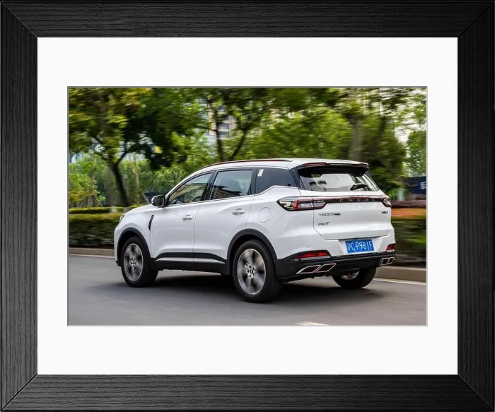Framed Print : Chery Tiggo 7 Pro (badged at Tiggo 7 Plus for China) SUV car pictured being driven during a test in Shanghai, China Framed Print : Chery Tiggo 7 Pro (badged at Tiggo 7 Plus for China) SUV car pictured being driven during a test in Shanghai, China