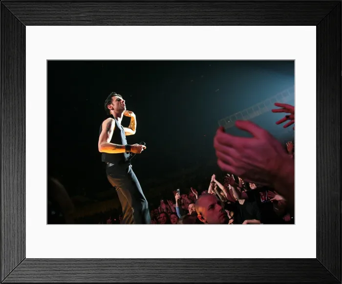 Framed Print : Dave Gahan of Depeche Mode during concert in Katowice, Poland Framed Print : Dave Gahan of Depeche Mode during concert in Katowice, Poland
