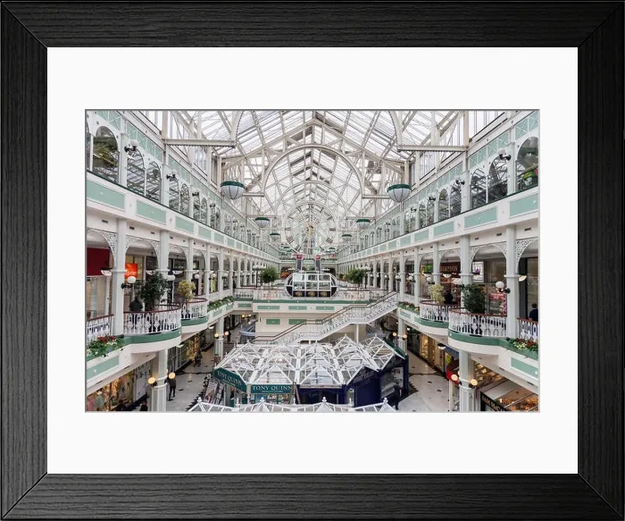 Framed Print : Shopping mall interior, Dublin Framed Print : Shopping mall interior, Dublin