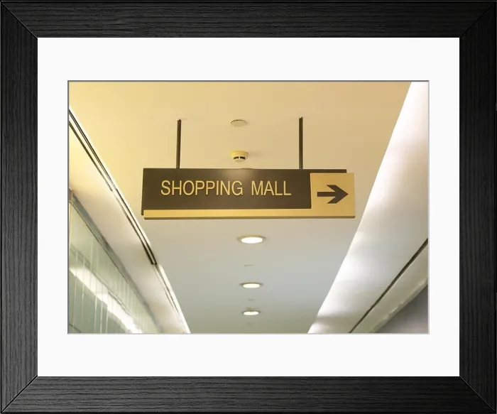 Framed Print : shopping mall signal Framed Print : shopping mall signal