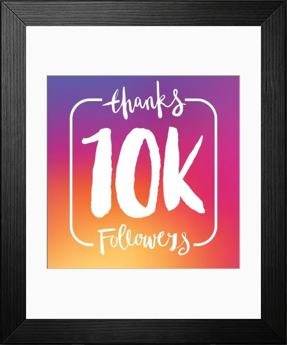 Framed Print : 10K followers. Thank you all. Social media subscribers banner Framed Print : 10K followers. Thank you all. Social media subscribers banner