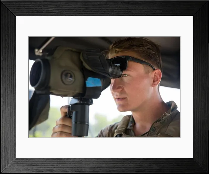 Framed Print : Sgt. Paul Meixner, a reconnaissance Marine with 2nd Reconnaissance Battalion and Middlesex, New Jersey native
