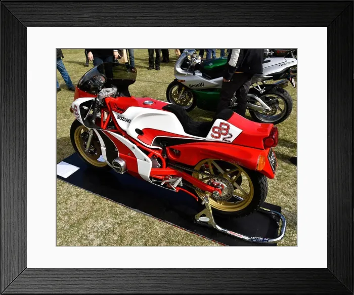 Framed Print : Bimota SB2 motorbike with 750 Suzuki motor in custom frame Framed Print : Bimota SB2 motorbike with 750 Suzuki motor in custom frame