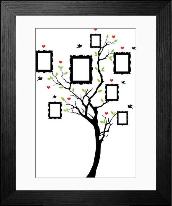 Framed Print : family tree with frames, vector Framed Print : family tree with frames, vector