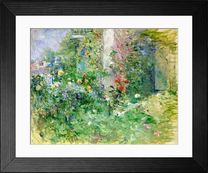 Framed Print : Berthe Morisot, The Garden at Bougival, landscape painting, 1884 Framed Print : Berthe Morisot, The Garden at Bougival, landscape painting, 1884
