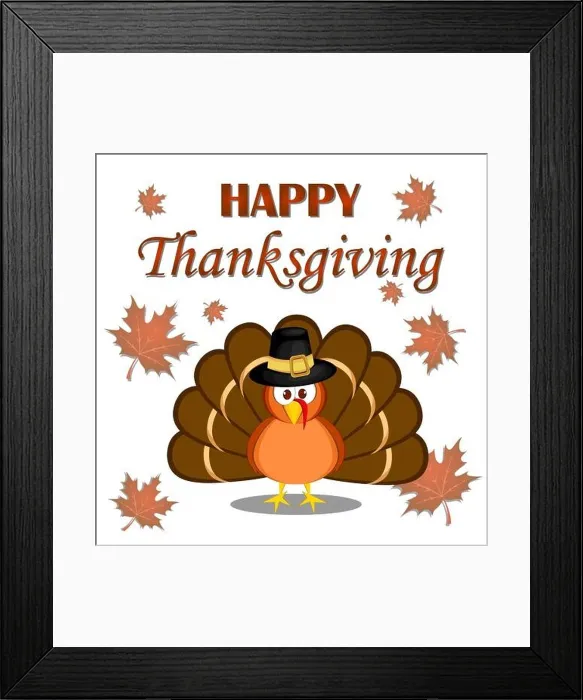 Framed Print : Beautiful cartoon turkey bird. Happy Thanksgiving celebration. Orange background. Usable as poster, banner, or postcar Framed Print : Beautiful cartoon turkey bird. Happy Thanksgiving celebration. Orange background. Usable as poster, banner, or postcar