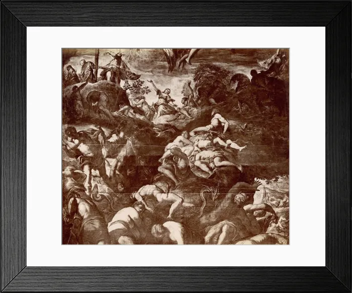 Framed Print : The Punishment of the Snakes, painting by Tintoretto, Venice, Italy Framed Print : The Punishment of the Snakes, painting by Tintoretto, Venice, Italy
