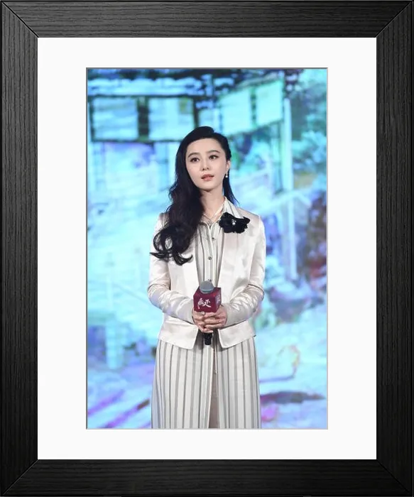 Framed Print : Chinese actress Fan Bingbing attends a press conference for her TV drama Win The World in Beijing, China, 8 January 2017 Framed Print : Chinese actress Fan Bingbing attends a press conference for her TV drama Win The World in Beijing, China, 8 January 2017