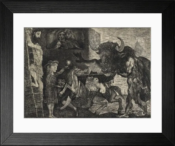 Framed Print : Minotauromachie, 1935. Artist: Pablo Picasso