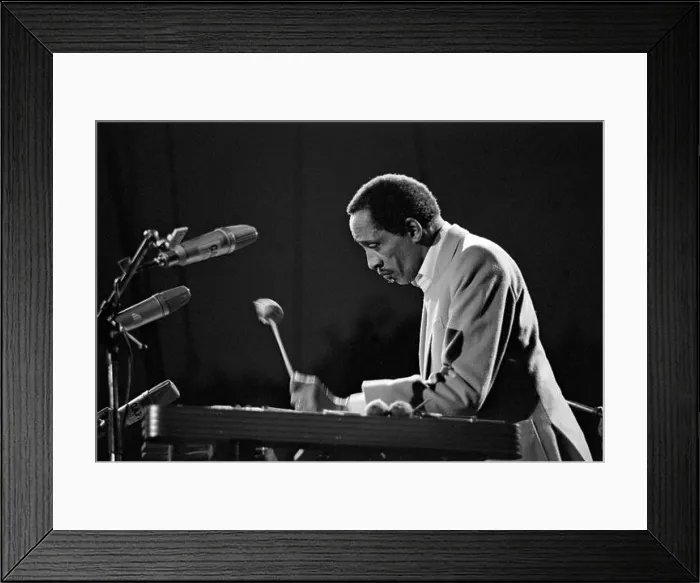 Framed Print : American vibraphone player Milt Jackson performing with the Modern Jazz Quartet at the 1982 Capital Radio Jazz Festival in Knebworth, England Framed Print : American vibraphone player Milt Jackson performing with the Modern Jazz Quartet at the 1982 Capital Radio Jazz Festival in Knebworth, England