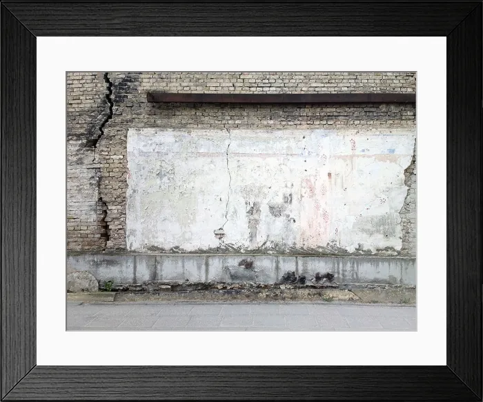 Framed Print : Aged street wall background, texture Framed Print : Aged street wall background, texture