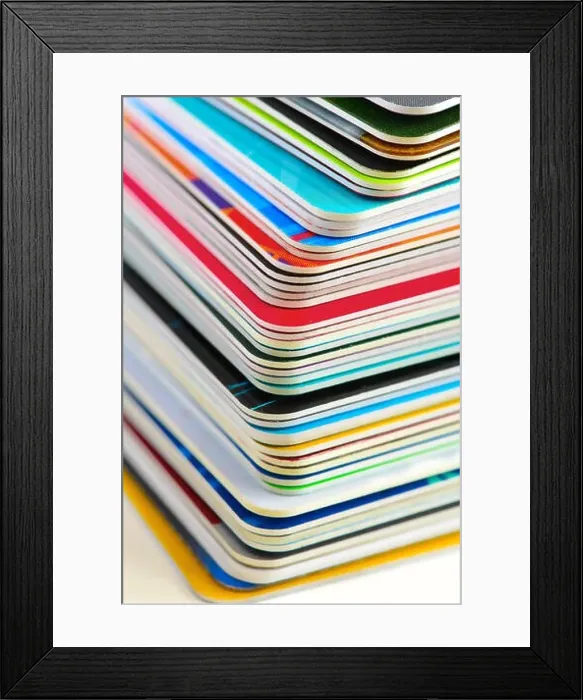 Framed Print : Credit cards for payment products with your business Framed Print : Credit cards for payment products with your business