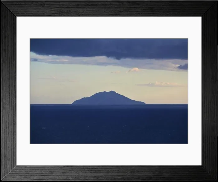 Framed Print : Montecristo Island with Blue shades before the storm Framed Print : Montecristo Island with Blue shades before the storm