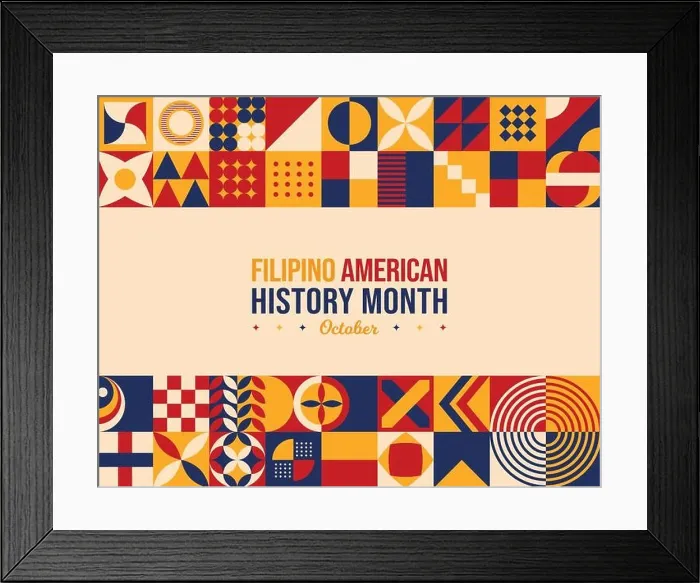 Framed Print : Filipino American History Month Abstract Background. October Culture Awareness Celebration Typography Poster. Horizontal website banner Social media v Framed Print : Filipino American History Month Abstract Background. October Culture Awareness Celebration Typography Poster. Horizontal website banner Social media v