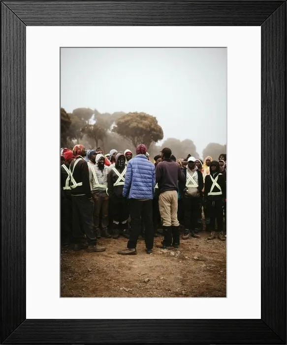 Framed Print : Kill fighters getting ready for the rest of the hike Framed Print : Kill fighters getting ready for the rest of the hike
