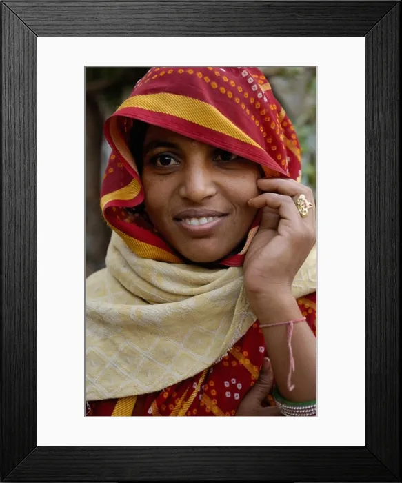 Framed Print : Rajasthani village woman. Pushkar, Rajasthan. INDIA Framed Print : Rajasthani village woman. Pushkar, Rajasthan. INDIA
